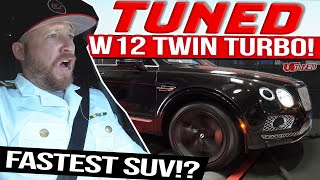 We TUNED the W12 Twin Turbo Bentley Bentayga Its Scary Fast 060mph Test Drive amp Dyno Revealed [upl. by Naivatco19]