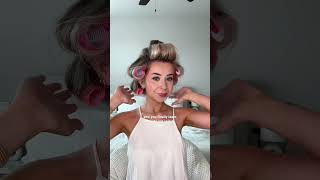 VELCRO ROLLERS ARE A SLAY🫶🏼🫶🏼 hairroller hairstyle blowout hairtutorials hairhacks rollers [upl. by Ursula]