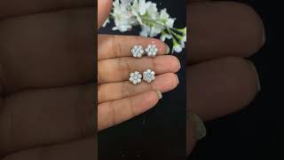 Diamond Celebrity’s Men’sWomens 925 Silver Yellow 166ct VVS ‘D’ Moissanite Floral Stud Earrings [upl. by Hirai]