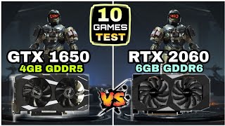 GTX 1650 vs RTX 2060  10 Games Test  How Big Difference [upl. by Einahc904]