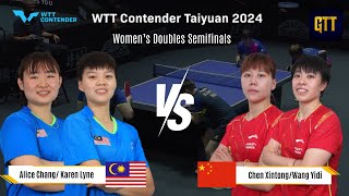 ChangLyne MAS Vs WangChen CHN  WTT Contender Taiyuan 2024  Womens Doubles Semifinals [upl. by Dusen581]