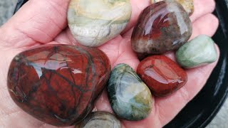 washing out a 4 pound lortone barrel of Birdlings flat beach stones [upl. by Kreit327]