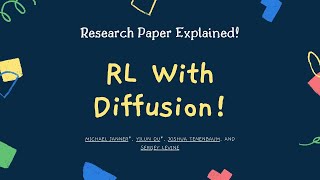 RL using Diffusion Models Planning with diffusion for flexible behavior sythesis [upl. by Meyers701]