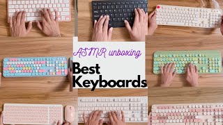 Unboxing the BEST KEYBOARDS FROM AMAZON ASMR Aesthetic Unboxing [upl. by Eelirak]