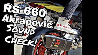 Sound Check Aprilia RS660 Akrapovic Exhaust [upl. by Peddada]