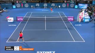 Angelique KERBER GER Vs Tsvetana PIRONKOVA BUL FINAL HIGHLIGHTS Apia International Sydney 2014 [upl. by Asylla]