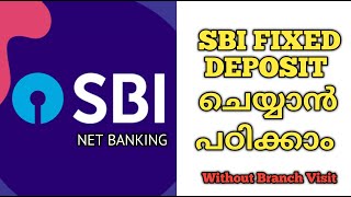 SBI Fixed deposit online Malayalam [upl. by Abigael]