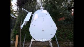 homemade VAWT vertical axis wind turbine [upl. by Verdie]