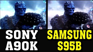 Samsung S95B vs Sony A90K  Sony A90K Review  Samsung QD OLED vs Sony A90K  S95B QD OLED TV [upl. by Healey]