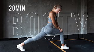 20 MIN BOOTY WORKOUT  No Equipment  Do At Home [upl. by Anitsirc]