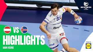 The effort was not enough  Austria vs Iceland  Highlights  Mens EHF EURO 2024 [upl. by Florette]