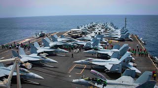 How Quickly Can US Navy Launch ALL Fighter Jets from an Aircraft Carrier [upl. by Odnesor]