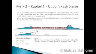 Fysik 2  Kapitel 1  Uppgift kaströrelse [upl. by Tatiana]