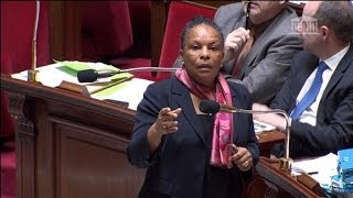 Quand Taubira réprimande une collaboratrice en plein hémicycle  0506 [upl. by Frentz]