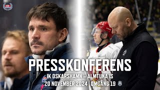 Presskonferens efter IK Oskarshamn – Almtuna IS [upl. by Dick]