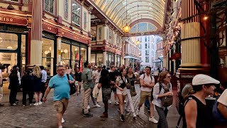 London Leadenhall Market Walk  Where filmed Fantastic Beasts Lara Croft Harry Potter 4K 60fps [upl. by Elkin630]