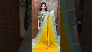 ✨CODE RSYT35 Rs1499✨ wwwlakshmiboutiquecoin✨RETTA PATTA ✨Yellow with Turquoise ✨Brocade Blouse [upl. by Linnell353]