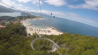 Flying Fox Dragons Breath Zipline Labadee Haiti 2019 POV Onride [upl. by Oelgnaed]