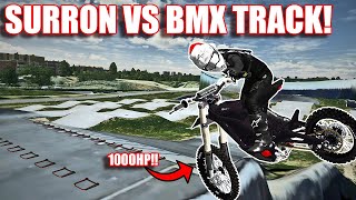 RIDING A 1000HP SURRON AT A LITERAL BMX TRACK IN MX BIKES [upl. by Enirual]