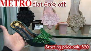 Metro shoes flat 60 off today 💞  Metro shoes winter collection [upl. by Atnohs]