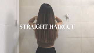 How I cut straight hair at home [upl. by Laehcim]