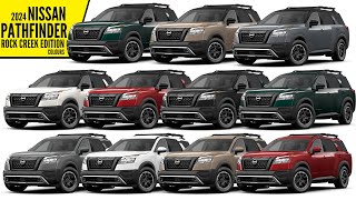 2024 Nissan Pathfinder Rock Creek Edition – All Color Options – Images  AUTOBICS [upl. by Adalia225]