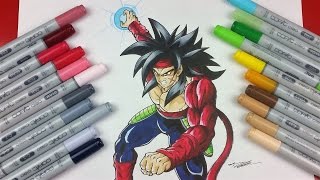 Drawing BARDOCK Super Saiyan 4  TolgArt [upl. by Aleris371]