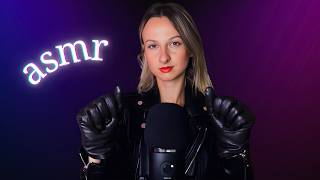 ASMR  Fast amp Aggressive Leather Triggers Gloves Jacket [upl. by Hartwell]