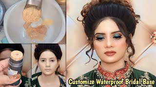 Parlor Secret Customize Bridal Base for Professional use  Green Glittery Smokey Eyemakeup [upl. by Anela]