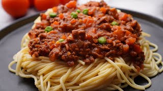 TALLARINES ROJOS CON CARNE MOLIDA  DELICIOSA RECETA [upl. by Keviv959]