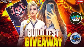 FF LIVE ✨ GUILD TEST amp GIVEAWAY 👻  FF LIVE GUILD TEST freefirelive classyff rahulffofficial [upl. by Leumel]