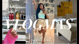 VLOGMAS 1  MY SALON GRAND OPENING BIRTHDAYS COOKING  JASMINE DIOR [upl. by Seyler]