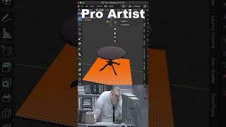 Noob vs Pro artist Making a Table Cloth blendertutorial blender blendercommunity blender3d b3d [upl. by Kcajyllib]