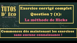 Q73 La méthode de Hicks effets substrevenu  corrigé de microéconomie en détail [upl. by Eidualc]