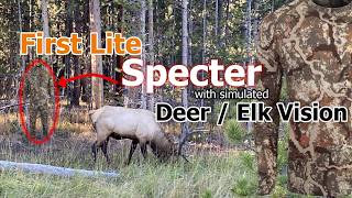 First Lite Specter hunting camo in Human and Deer Vision on 24 Backgrounds [upl. by Aihsekan]