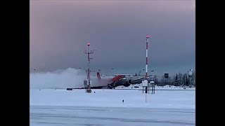 DC3 “Crashquot landing  Merrill Field  Anchorage Alaska  Wheels up DC3 [upl. by Phillada321]