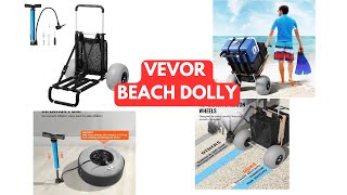 VEVOR BEACH DOLLY WITH BIG WHEELS FOR SAND UNBOXING AND REVIEW [upl. by Bowne476]