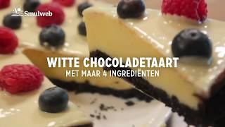 Receptvideo witte chocoladetaart [upl. by Cailean]