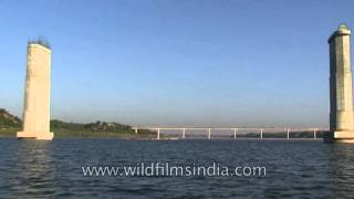 An incomplete bridge across the Chambal river Madhya Pradesh [upl. by Adnahsam]