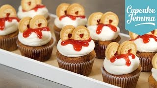 How to Make a Jammie Dodger Cupcake  Cupcake Jemma [upl. by Linette]