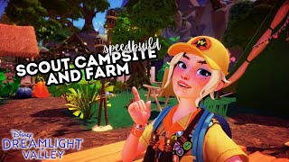 Scout Camp Area and Farm Design in Eternity IsleSpeed BuildDisney Dreamlight Valley [upl. by Teilo997]