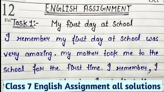 Class 7 English Assignment  Solution of English Assignment  English Assignment 1st paper [upl. by Stan112]