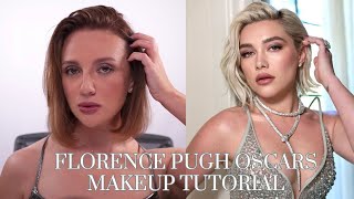 Florence Pugh Oscars makeup look Tutorial [upl. by Bentlee]