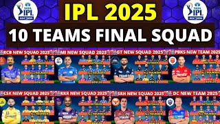 IPL Auction 2025  All Team Squad  IPL Teams 2025 Players List  RCBCSKMIKKRSRHGTDCPBKSRR [upl. by Leahcam36]