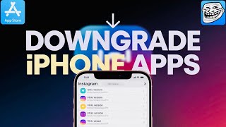 How to Downgrade Apps on iPhone with MuffinStore  TrollStore App Downgrade Tool for iOS [upl. by Ellett]