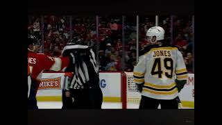 New bruins player ‘Max Jones accidentally slashes Ref in the shoulder [upl. by Hecht]