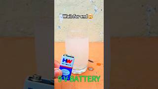 Battery vs salt water experiment🤯shorts experiment [upl. by Sucramaj]