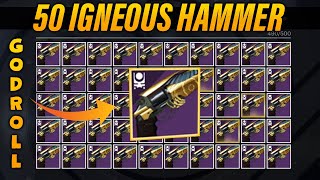 I grinded 50 Igneous hammer and Finally got the GOD ROLL 65 roll [upl. by Lepine355]