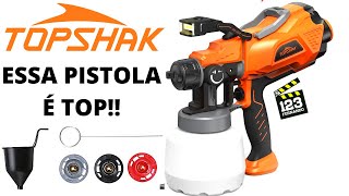 TOPSHAK PISTOLA ELÉTRICA DE PINTURA TSSG2 700W 1200ml COM LED POTENTE PISTOLA E VAPORIZADOR TOP [upl. by Notkcorb]