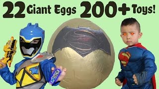 22 Giant Surprise Eggs 200 Surprise CKN Toys [upl. by Sayers]